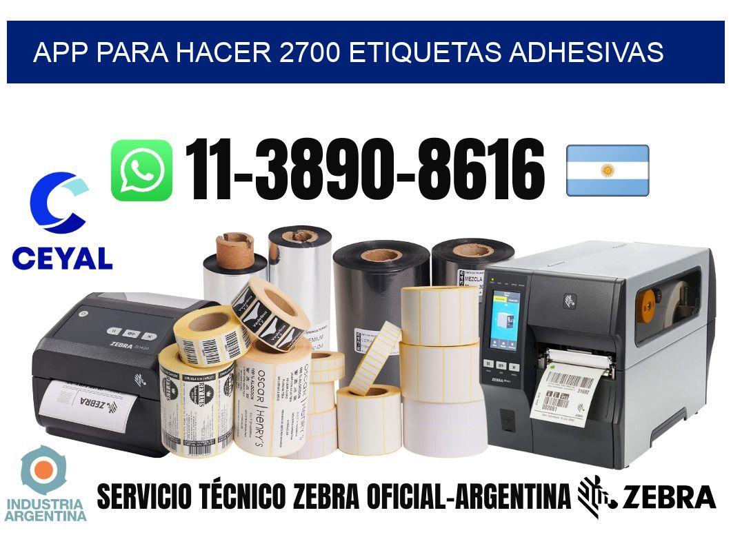 App para hacer 2700 etiquetas adhesivas