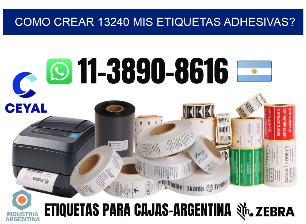 como crear 13240 mis etiquetas adhesivas?