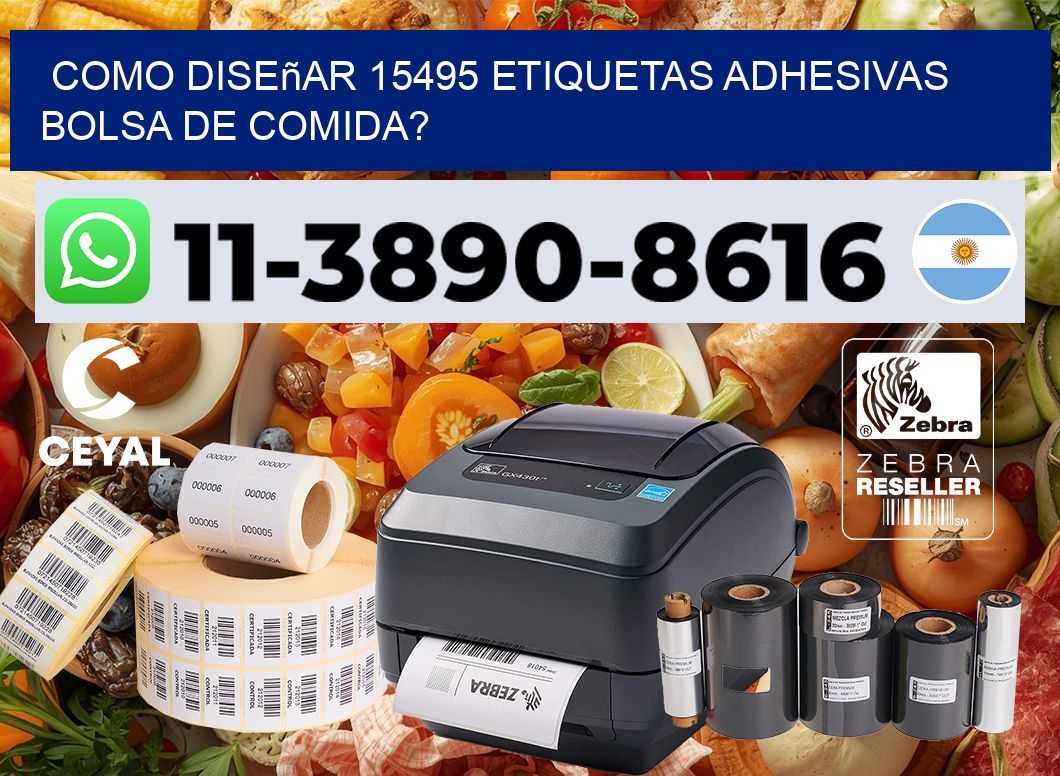 como diseñar 15495 etiquetas adhesivas bolsa de comida?
