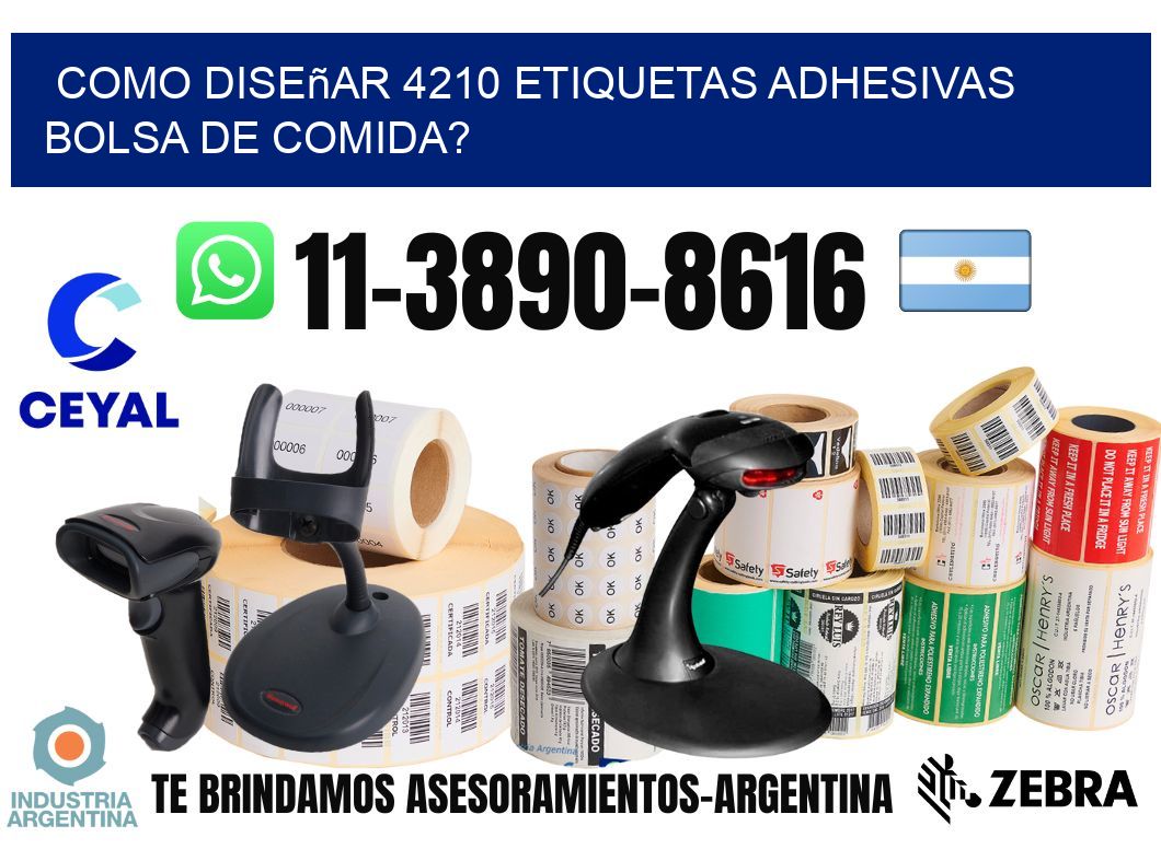 como diseñar 4210 etiquetas adhesivas bolsa de comida?