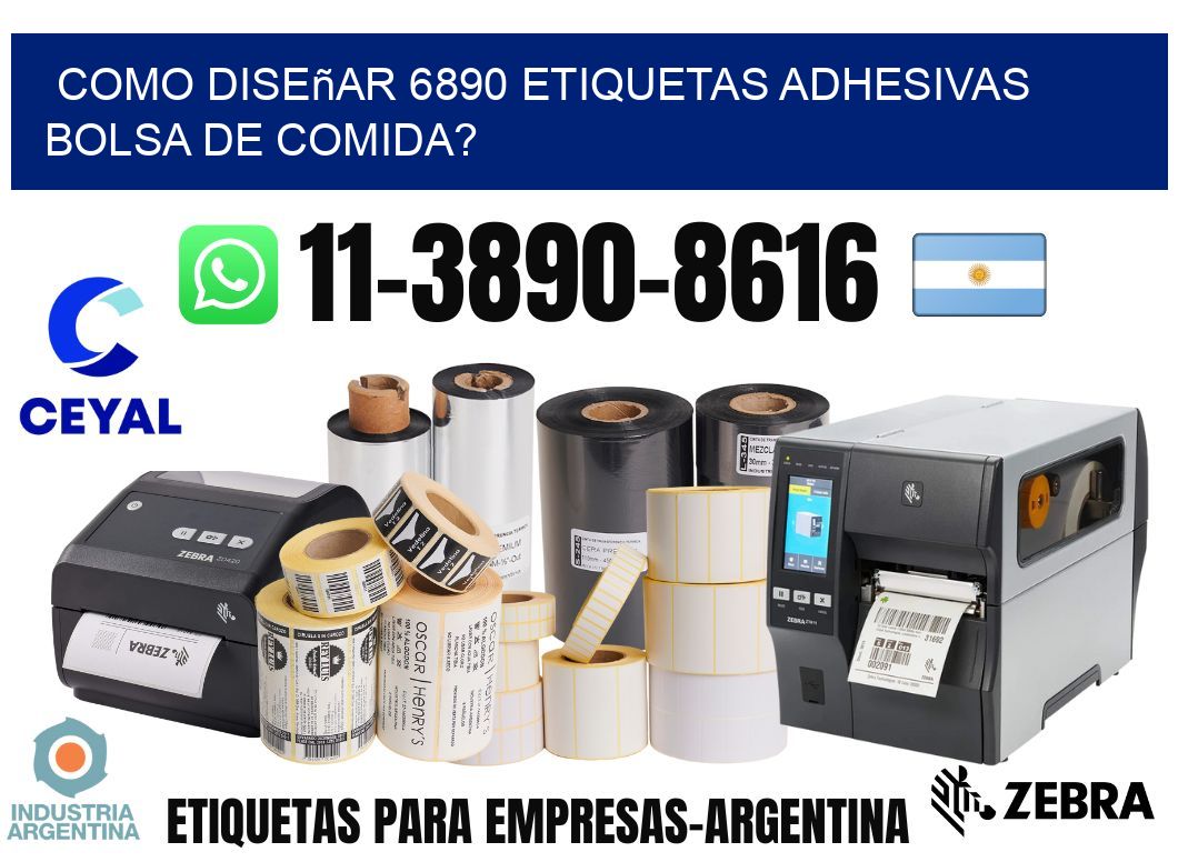 como diseñar 6890 etiquetas adhesivas bolsa de comida?