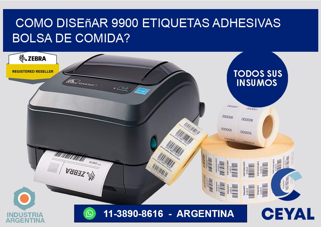como diseñar 9900 etiquetas adhesivas bolsa de comida?