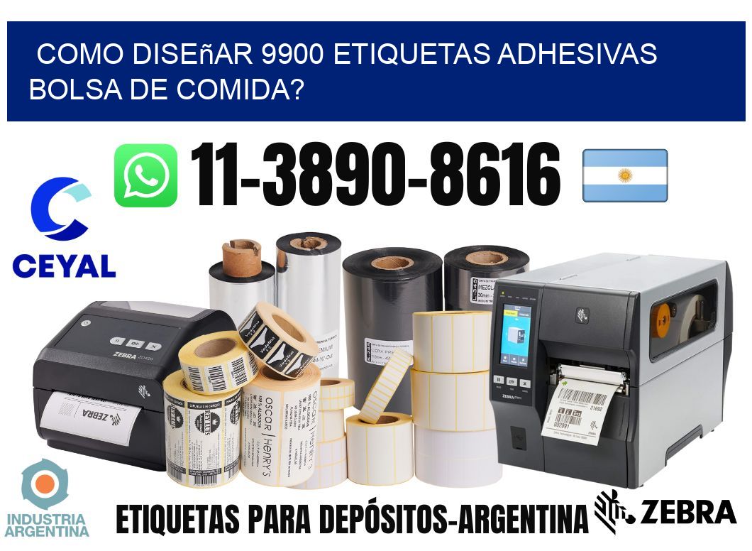 como diseñar 9900 etiquetas adhesivas bolsa de comida?