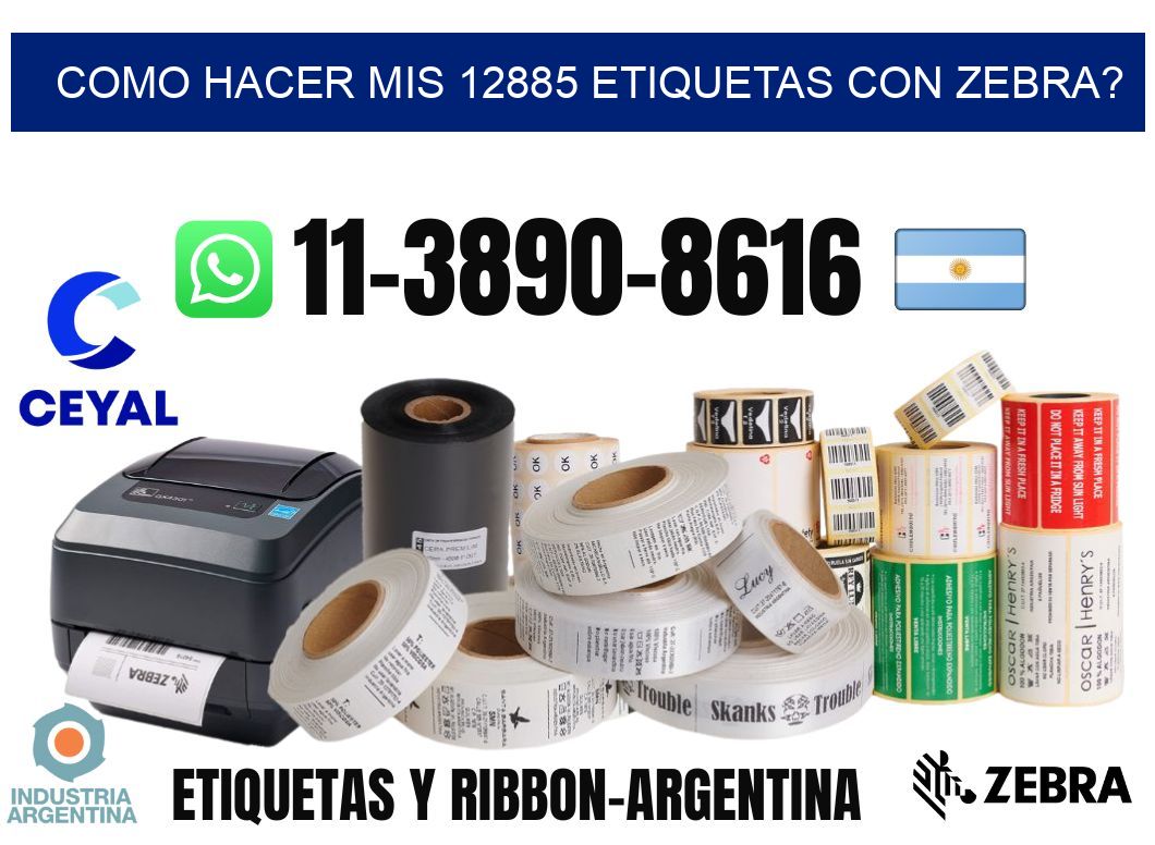 como hacer mis 12885 etiquetas con zebra?