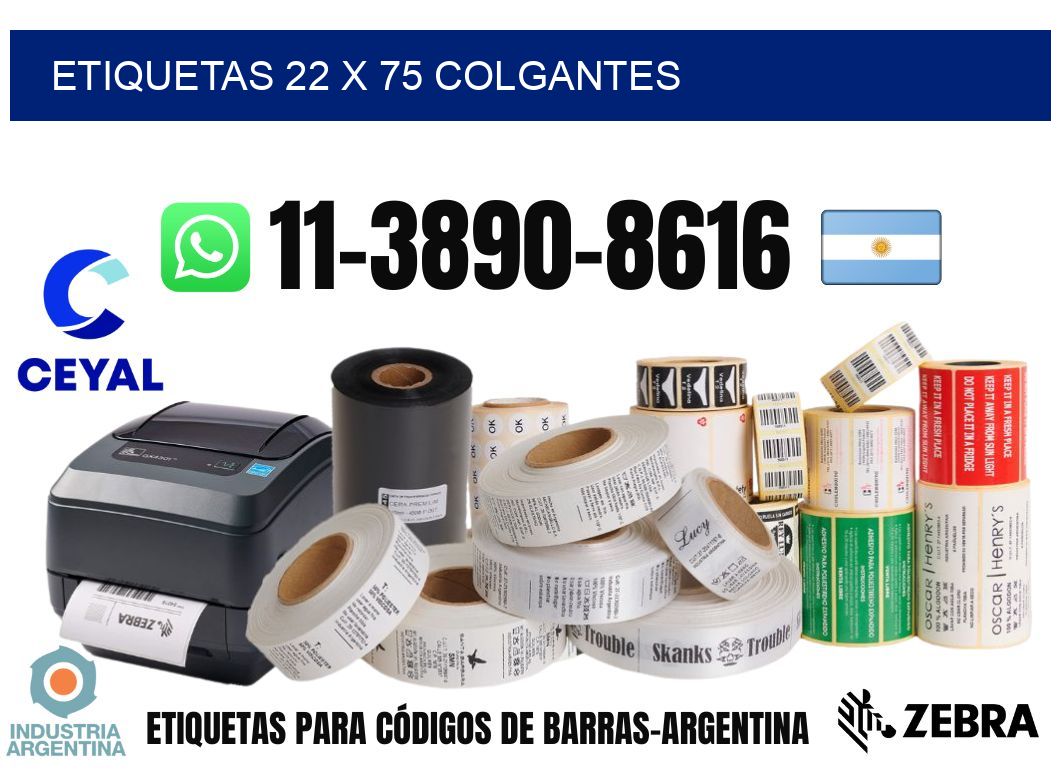 etiquetas 22 x 75 colgantes