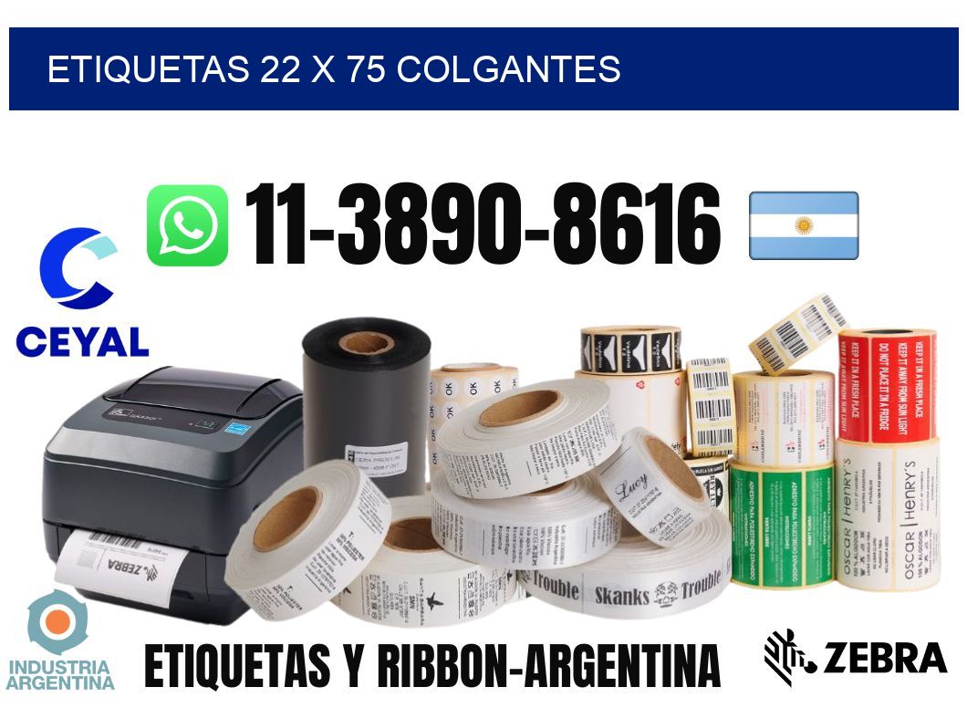 etiquetas 22 x 75 colgantes