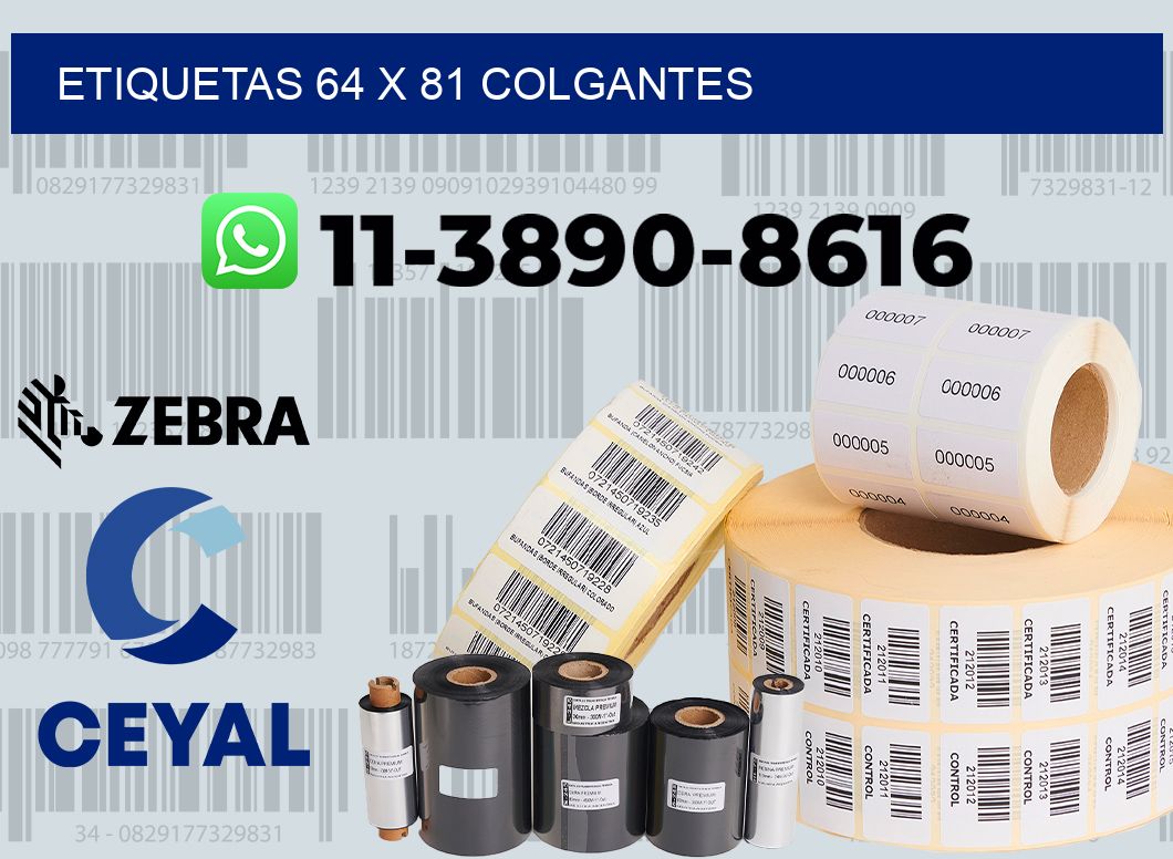 etiquetas 64 x 81 colgantes