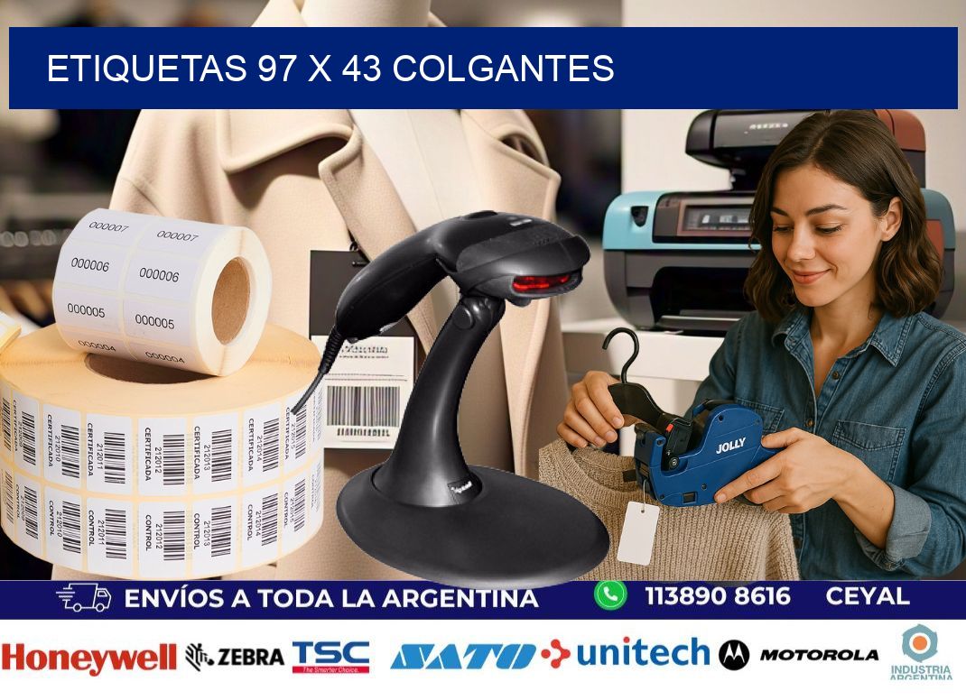 etiquetas 97 x 43 colgantes