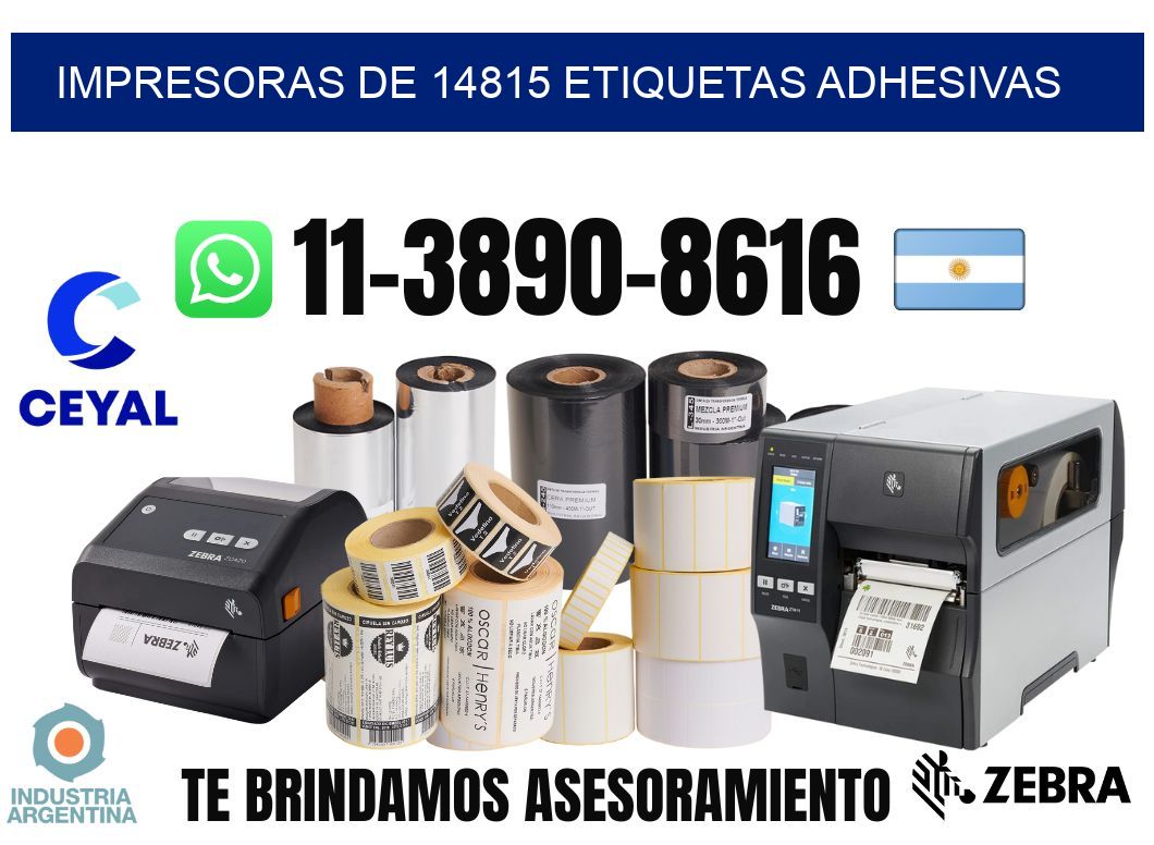 impresoras de 14815 etiquetas adhesivas