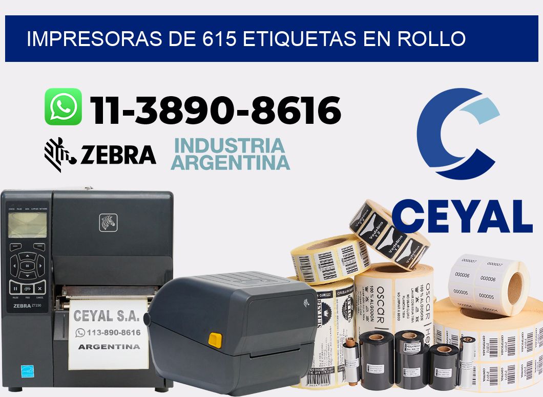 impresoras de 615 etiquetas en rollo