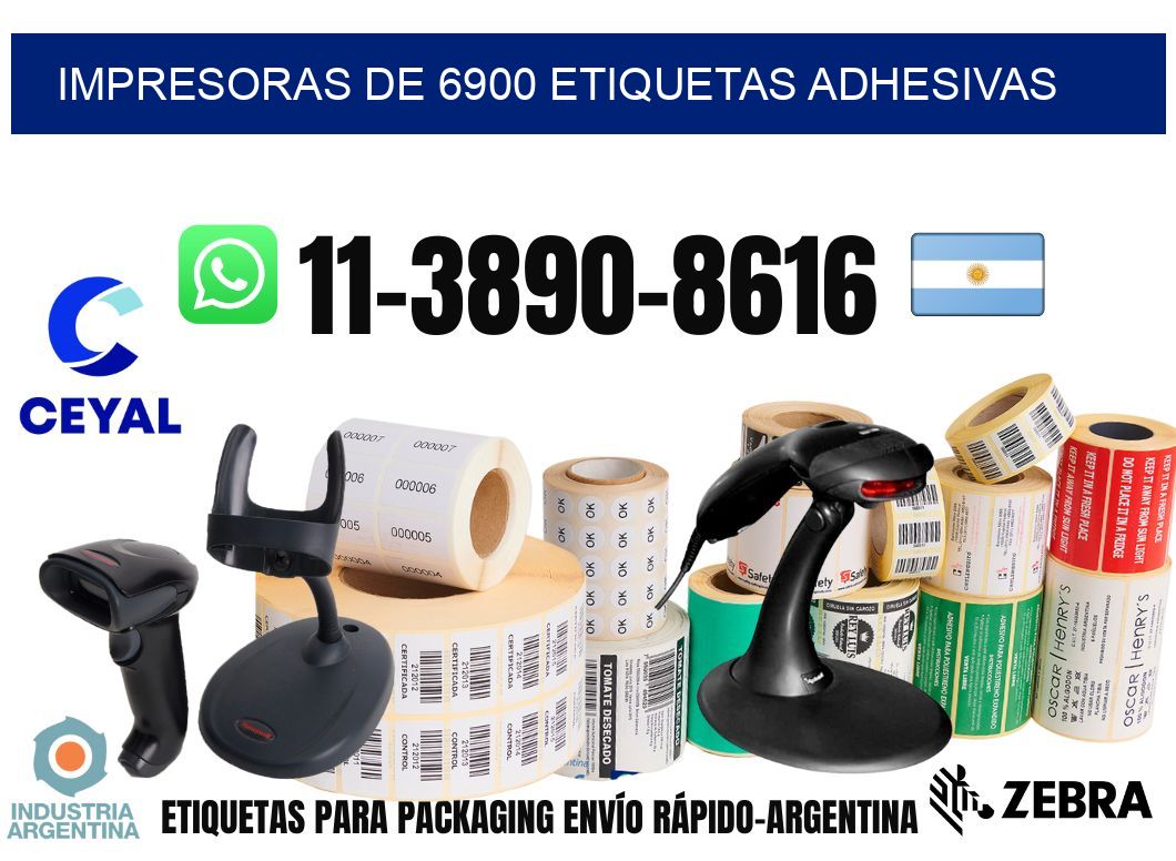 impresoras de 6900 etiquetas adhesivas