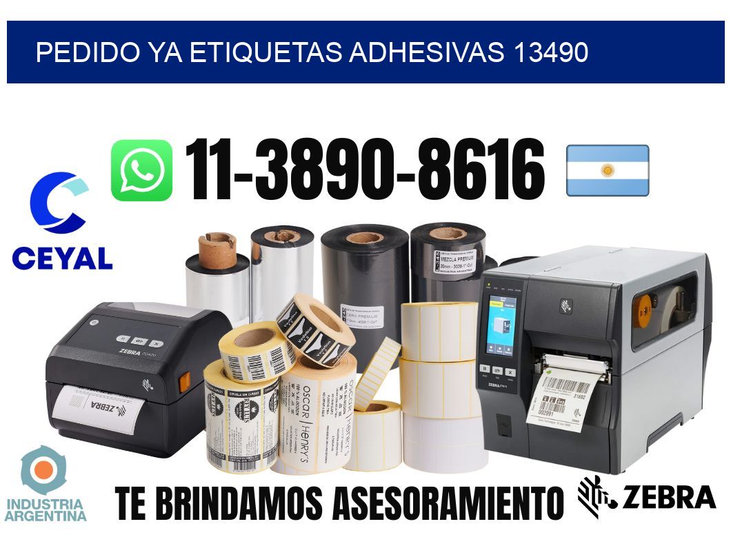 pedido ya etiquetas adhesivas 13490