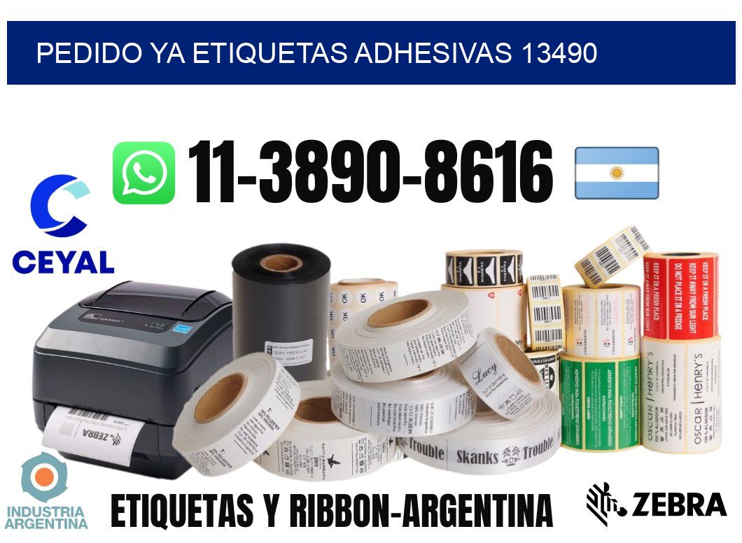 pedido ya etiquetas adhesivas 13490
