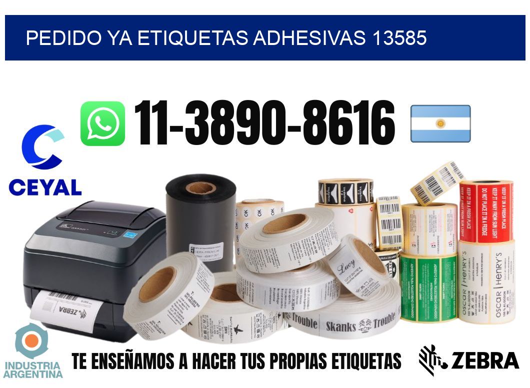 pedido ya etiquetas adhesivas 13585