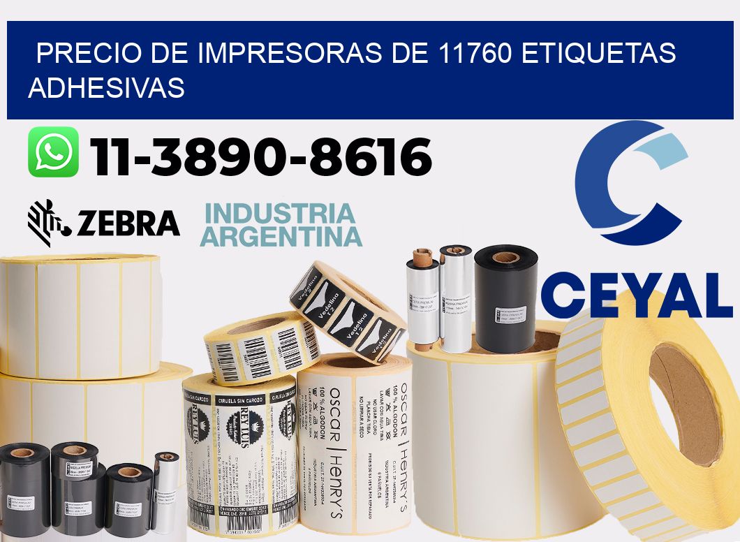 precio de impresoras de 11760 etiquetas adhesivas