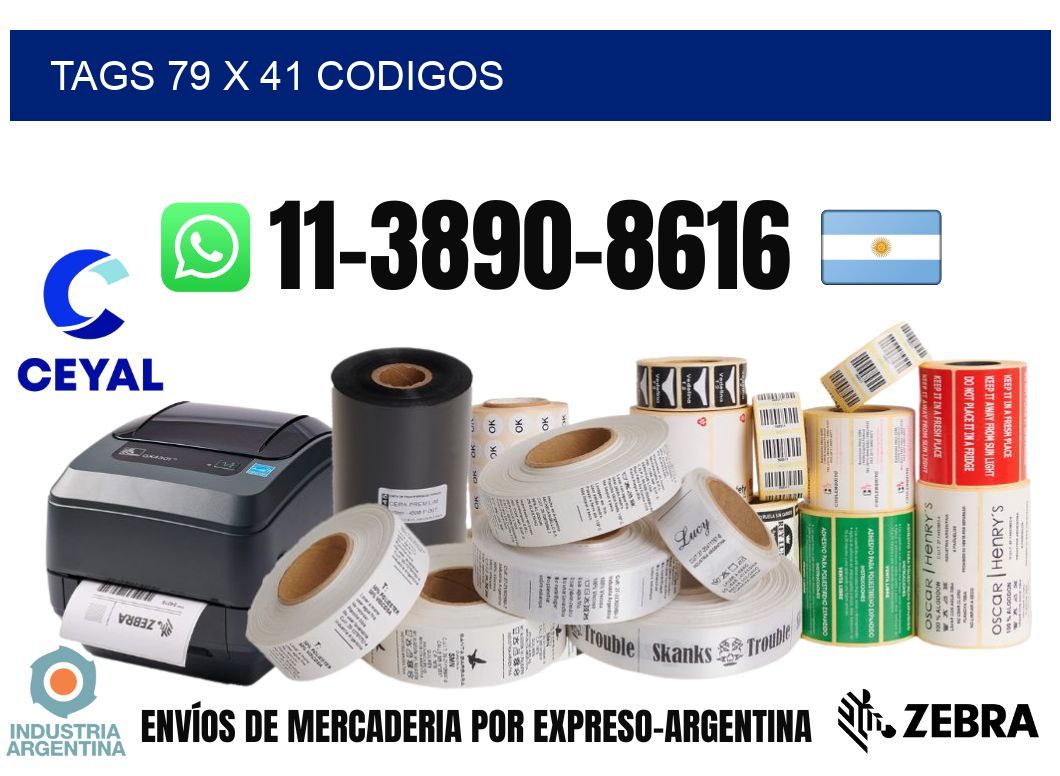 tags 79 x 41 codigos