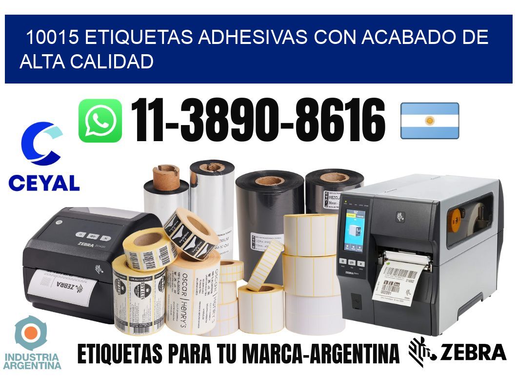 10015 Etiquetas adhesivas con acabado de alta calidad