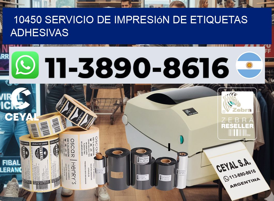 10450 Servicio de impresión de etiquetas adhesivas