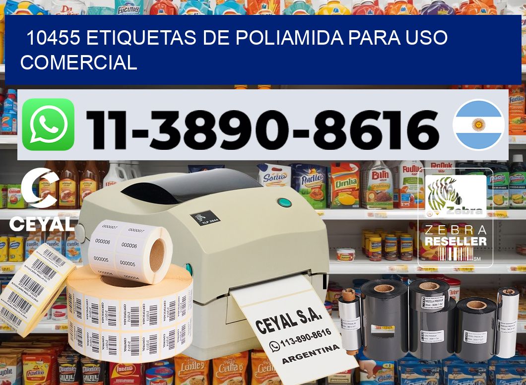 10455 Etiquetas de poliamida para uso comercial