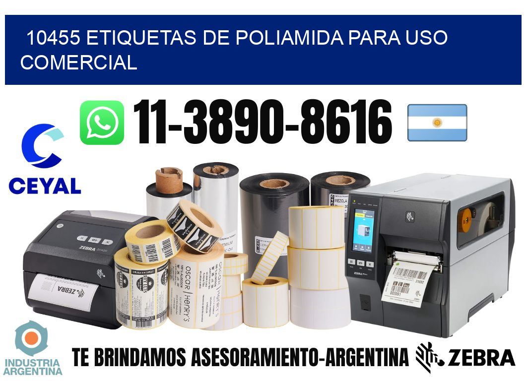10455 Etiquetas de poliamida para uso comercial