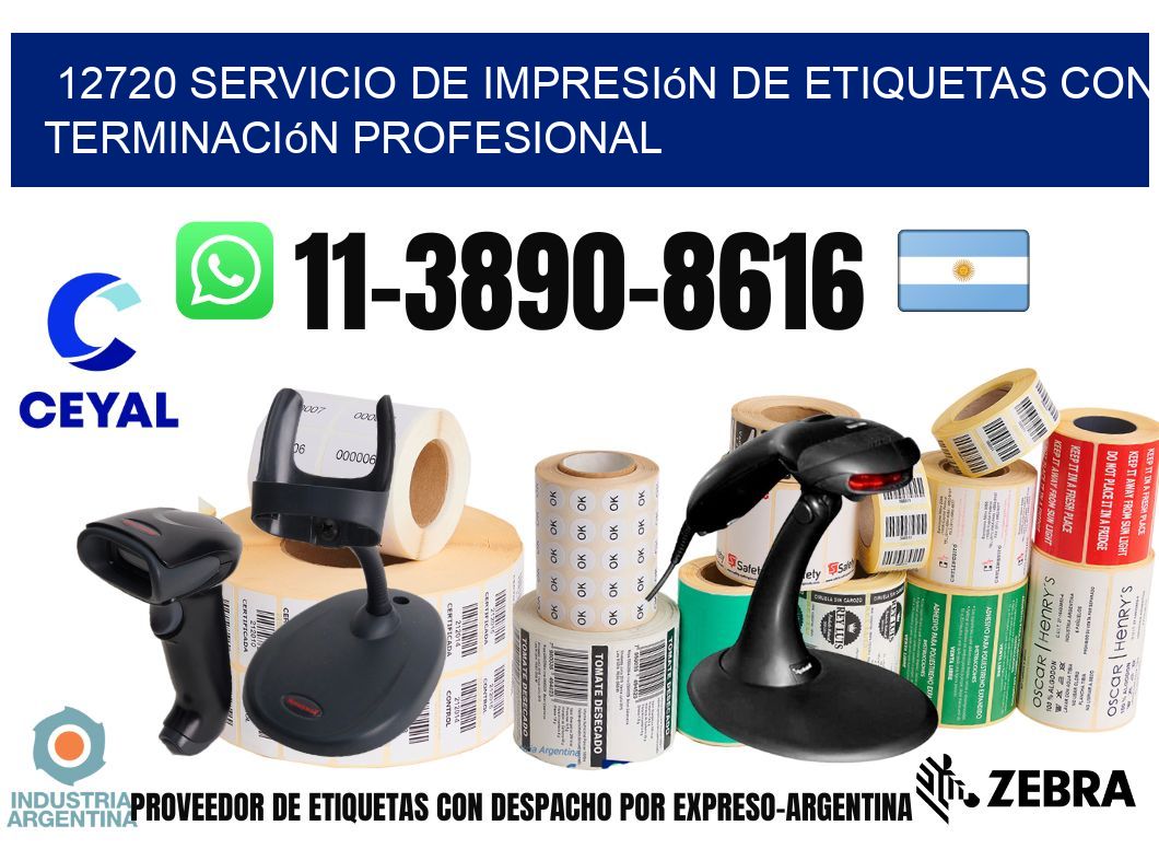 12720 Servicio de impresión de etiquetas con terminación profesional