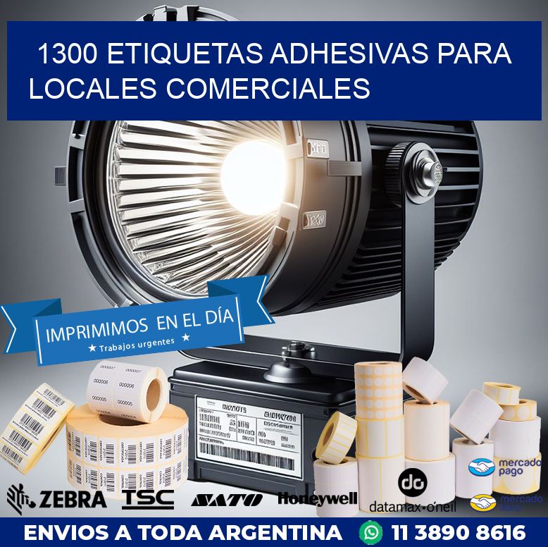 1300 Etiquetas adhesivas para locales comerciales