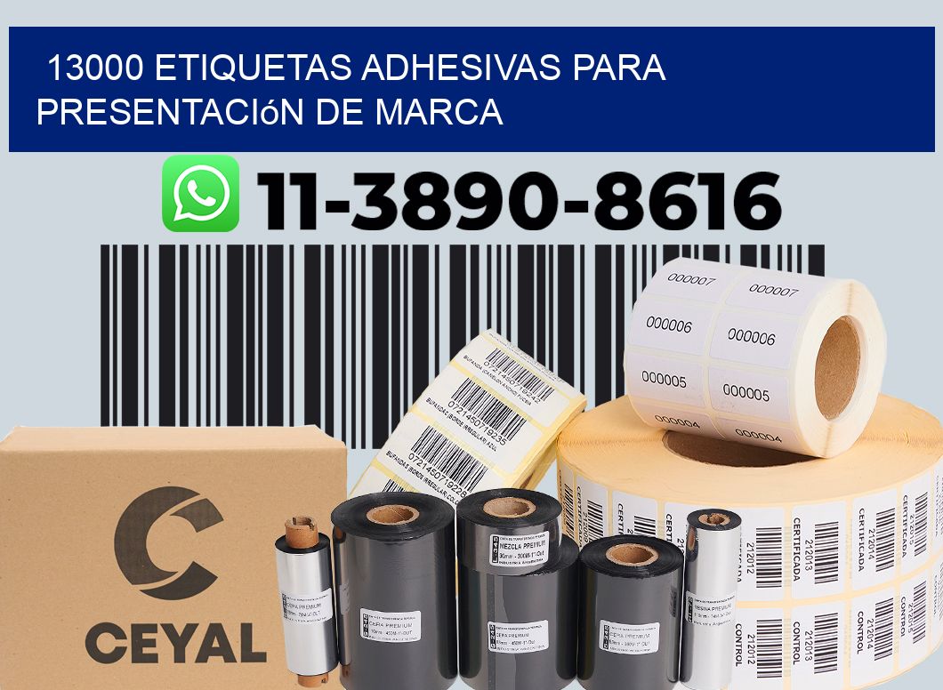 13000 Etiquetas adhesivas para presentación de marca