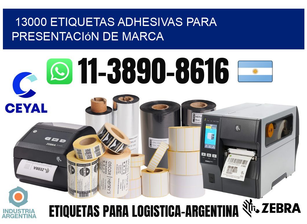 13000 Etiquetas adhesivas para presentación de marca