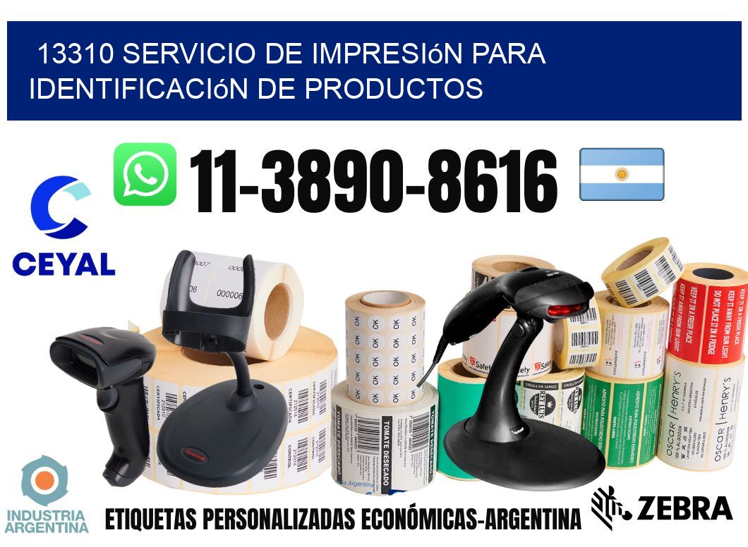 13310 Servicio de impresión para identificación de productos