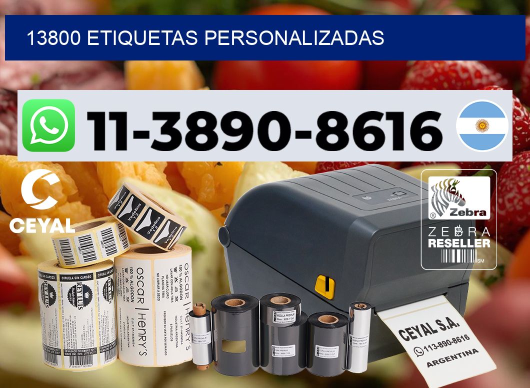 13800 etiquetas personalizadas