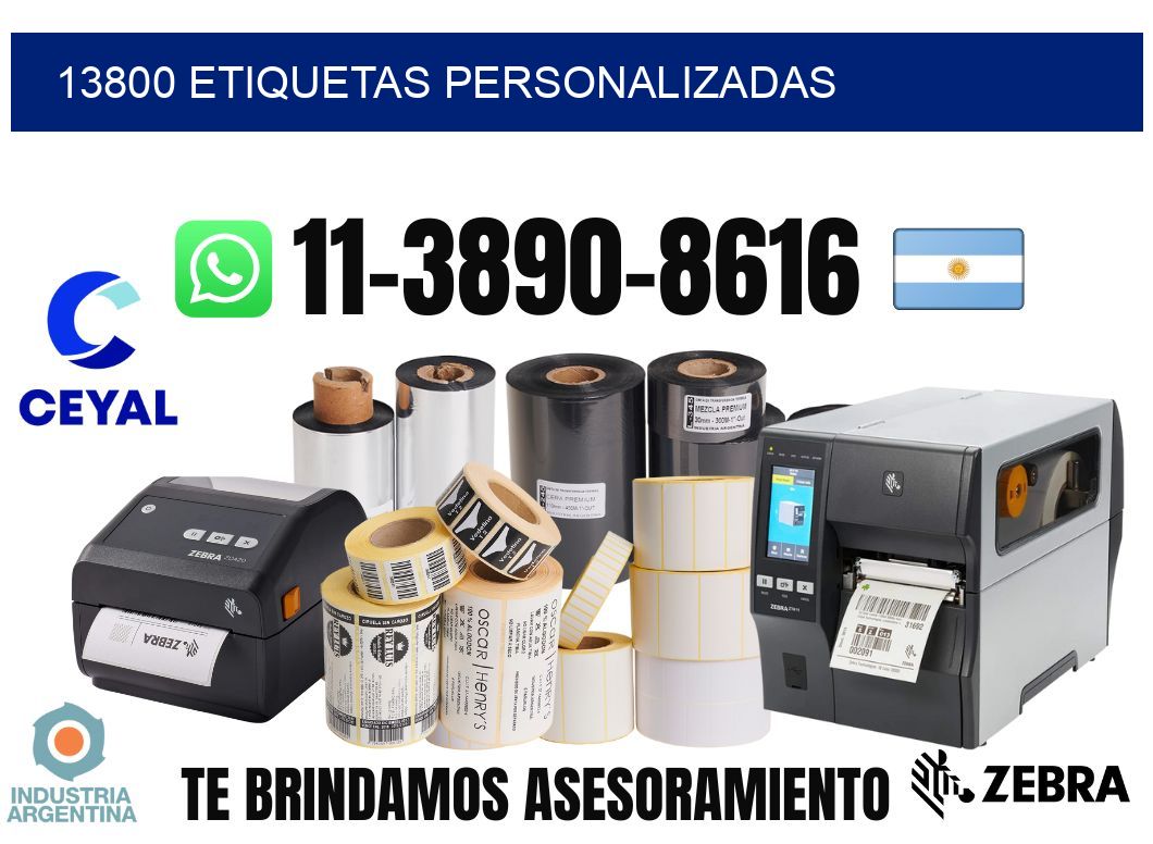 13800 etiquetas personalizadas