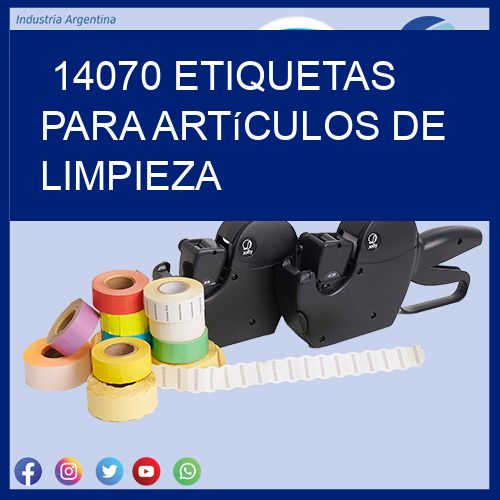 14070 Etiquetas para artículos de limpieza