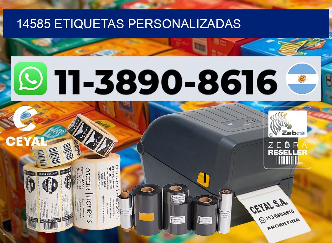 14585 etiquetas personalizadas