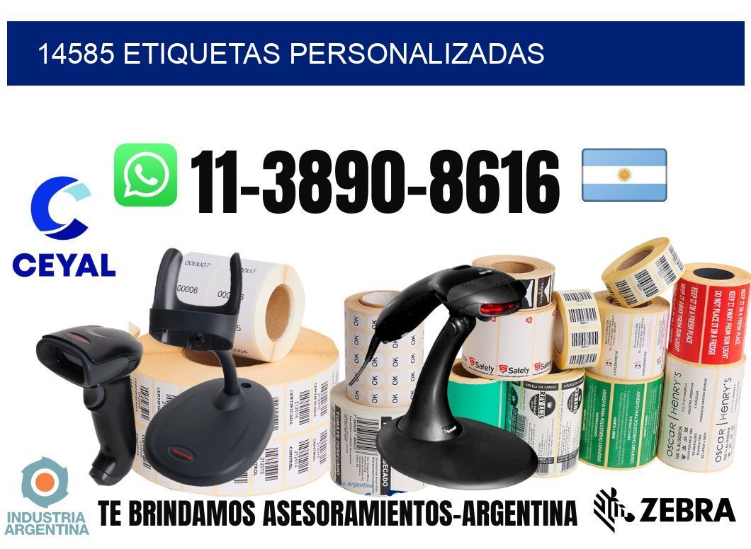 14585 etiquetas personalizadas