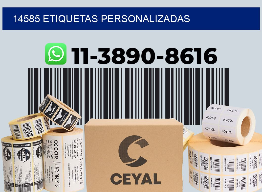 14585 etiquetas personalizadas
