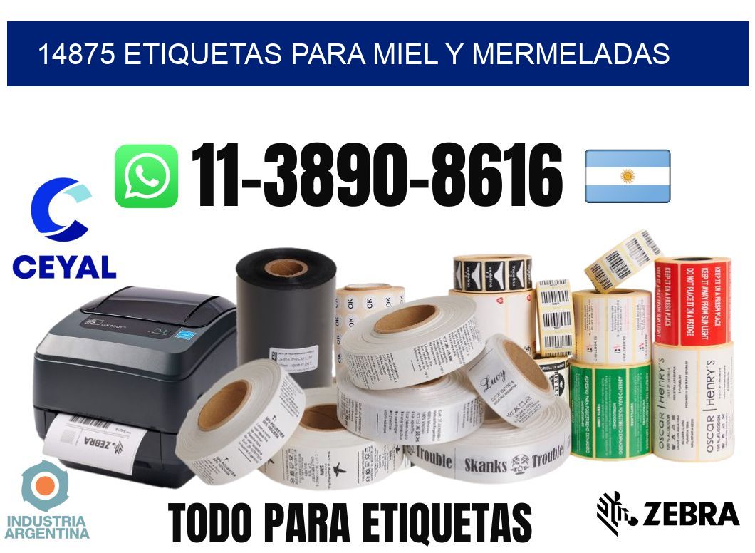 14875 Etiquetas para miel y mermeladas