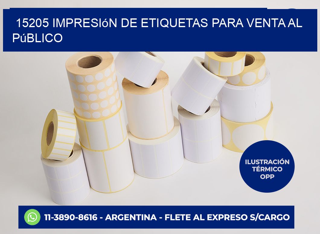 15205 Impresión de etiquetas para venta al público