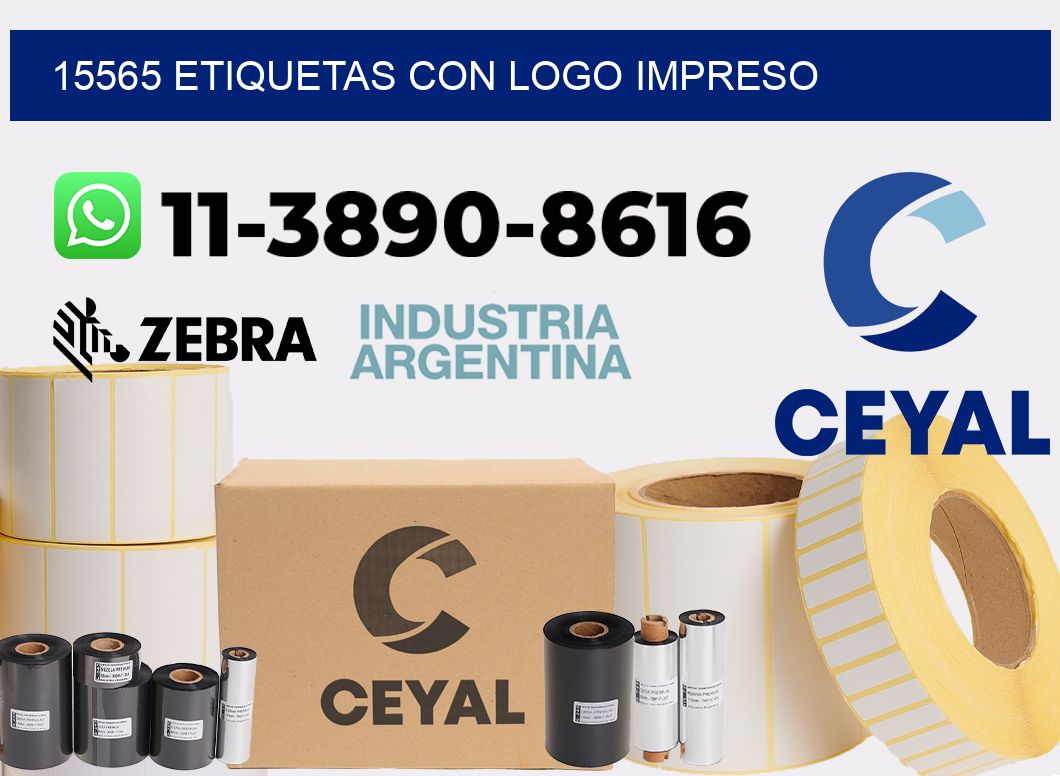 15565 Etiquetas con logo impreso