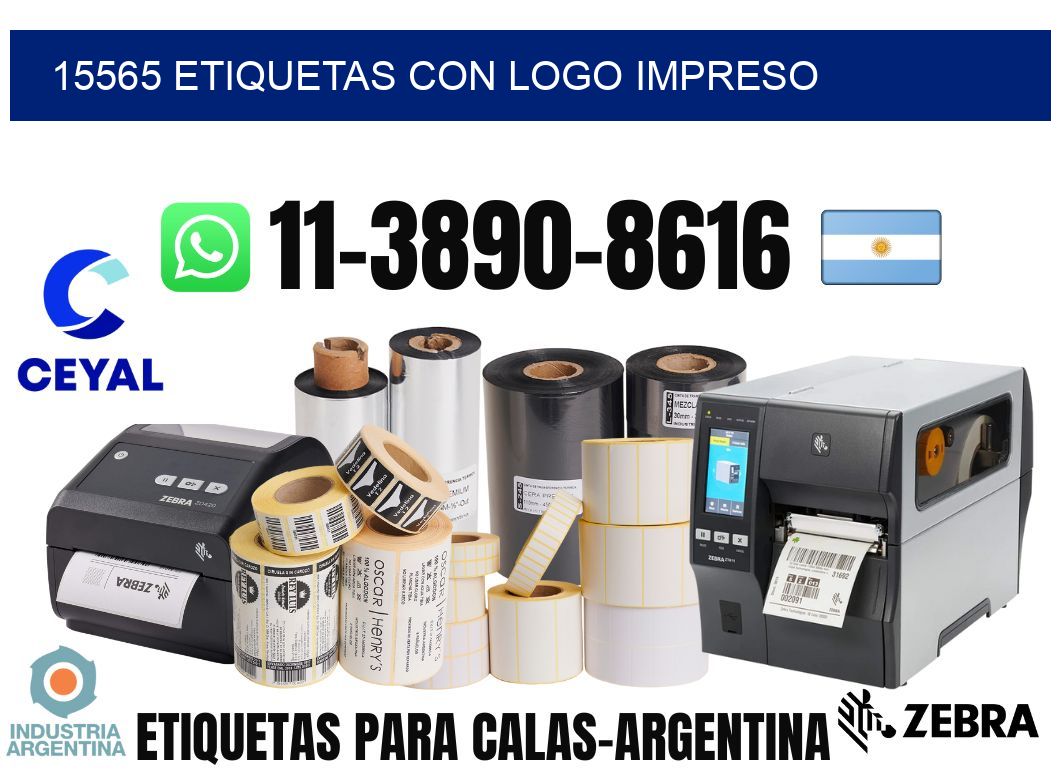 15565 Etiquetas con logo impreso