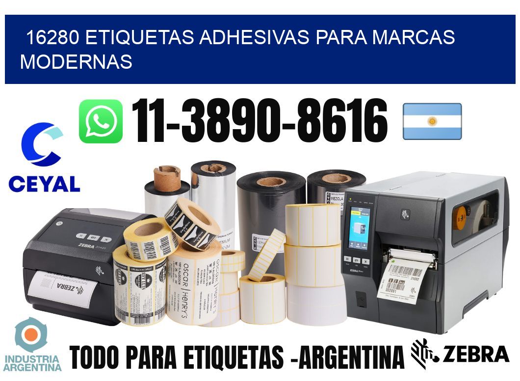 16280 Etiquetas adhesivas para marcas modernas
