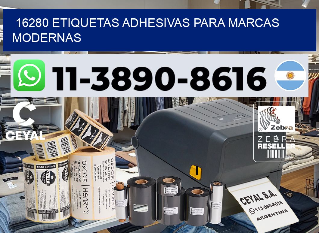 16280 Etiquetas adhesivas para marcas modernas