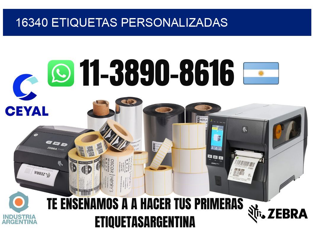 16340 etiquetas personalizadas