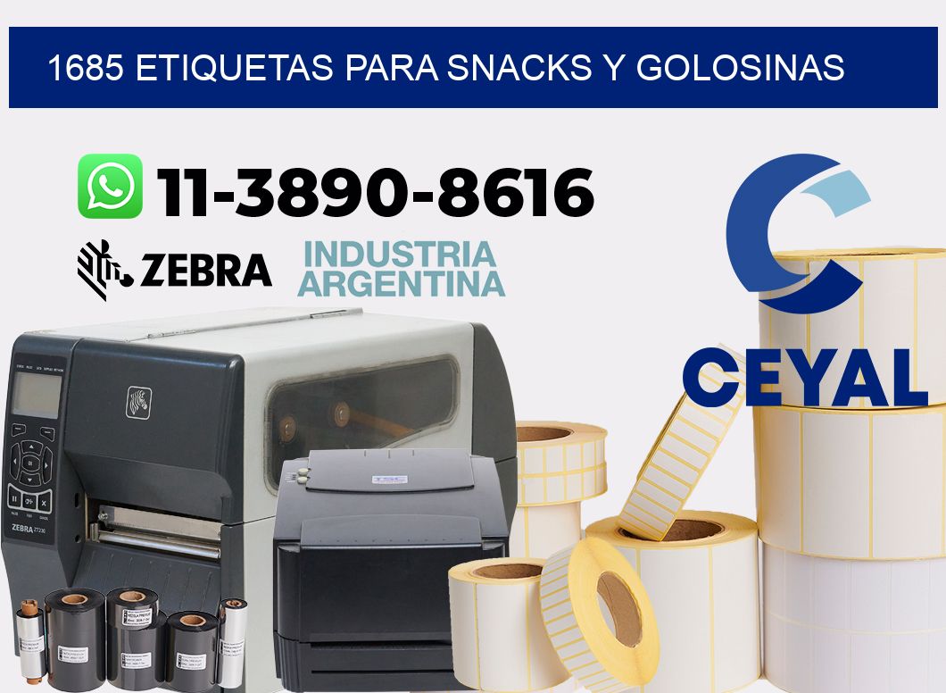 1685 Etiquetas para snacks y golosinas