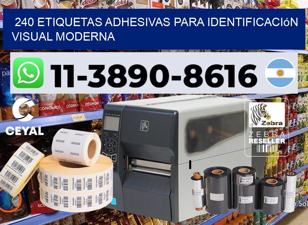 240 Etiquetas adhesivas para identificación visual moderna