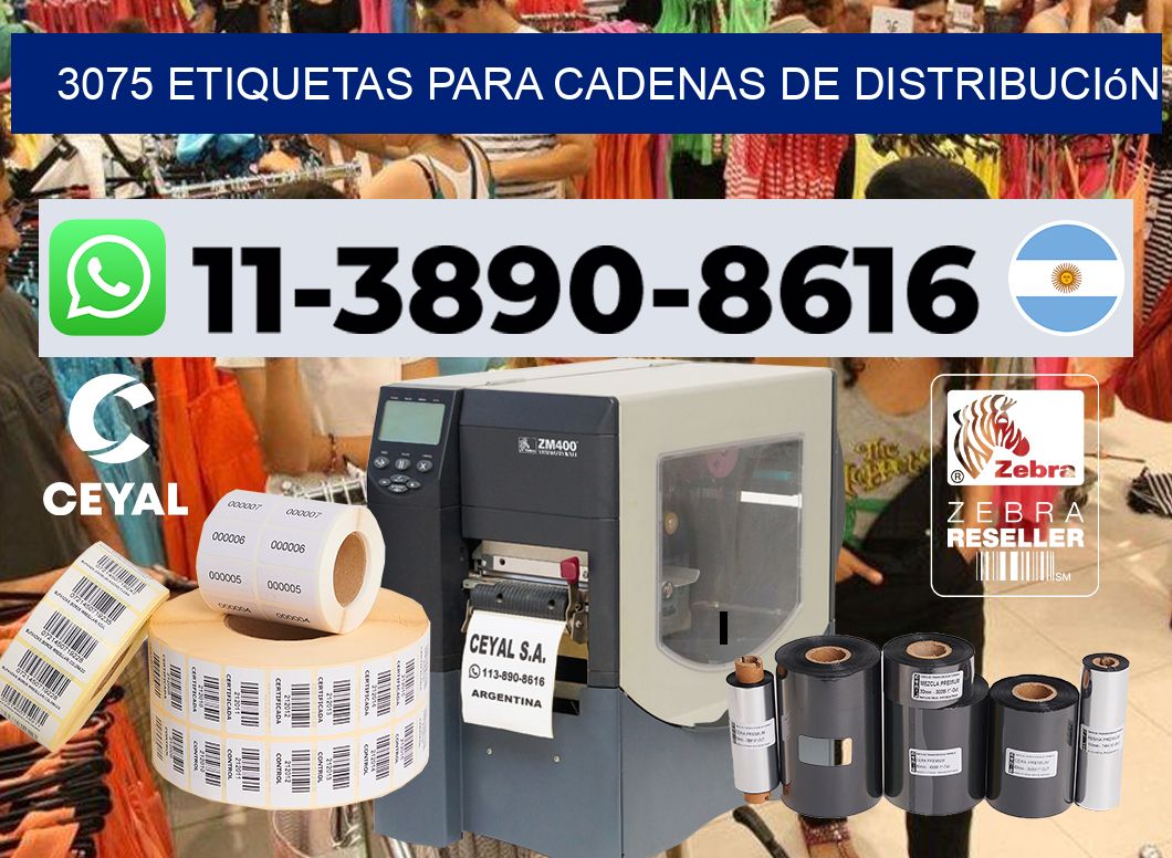 3075 Etiquetas para cadenas de distribución