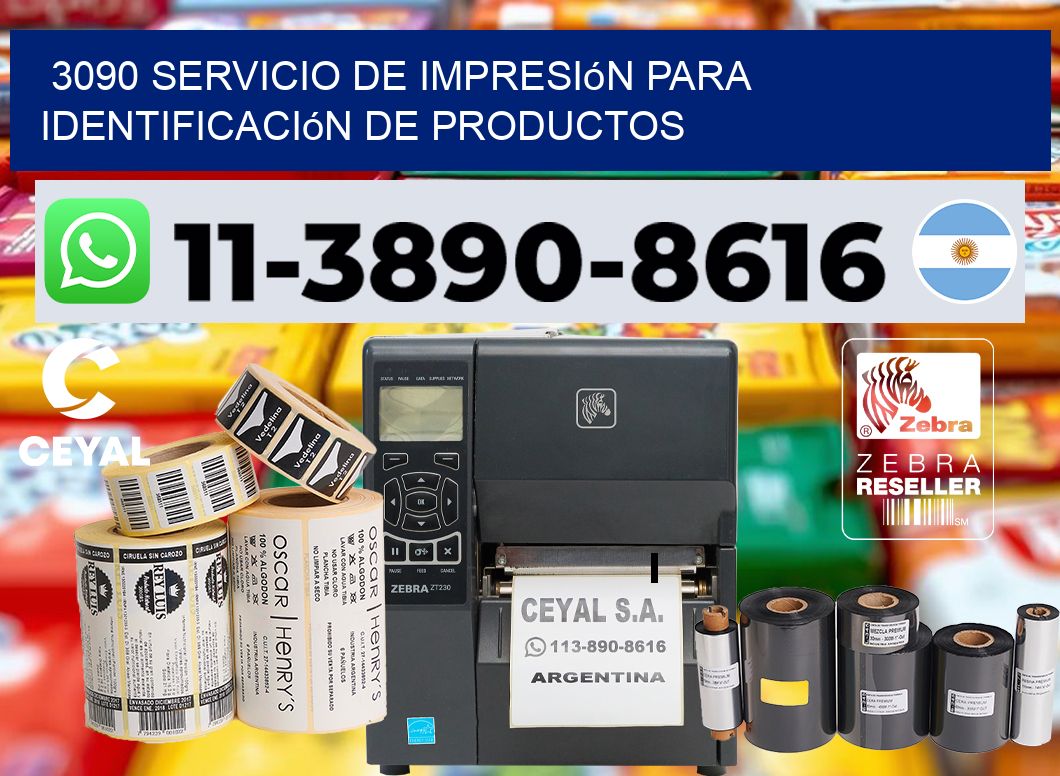 3090 Servicio de impresión para identificación de productos