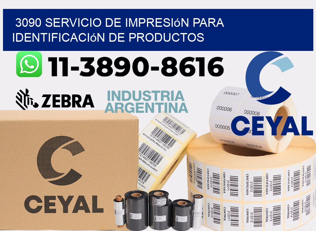 3090 Servicio de impresión para identificación de productos