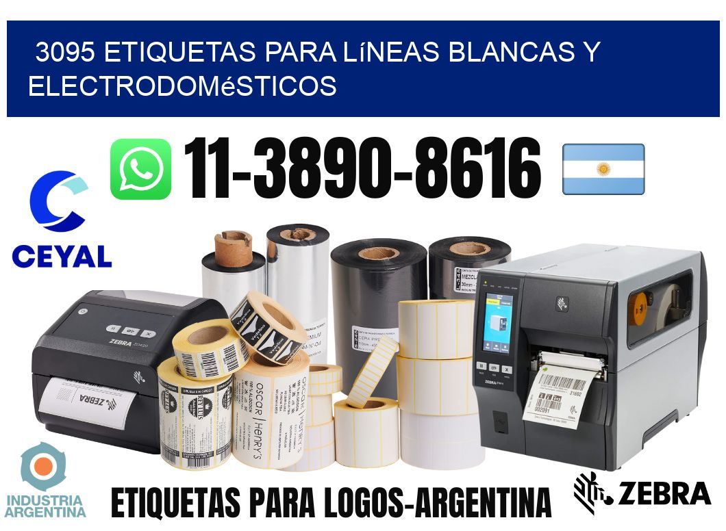 3095 Etiquetas para líneas blancas y electrodomésticos
