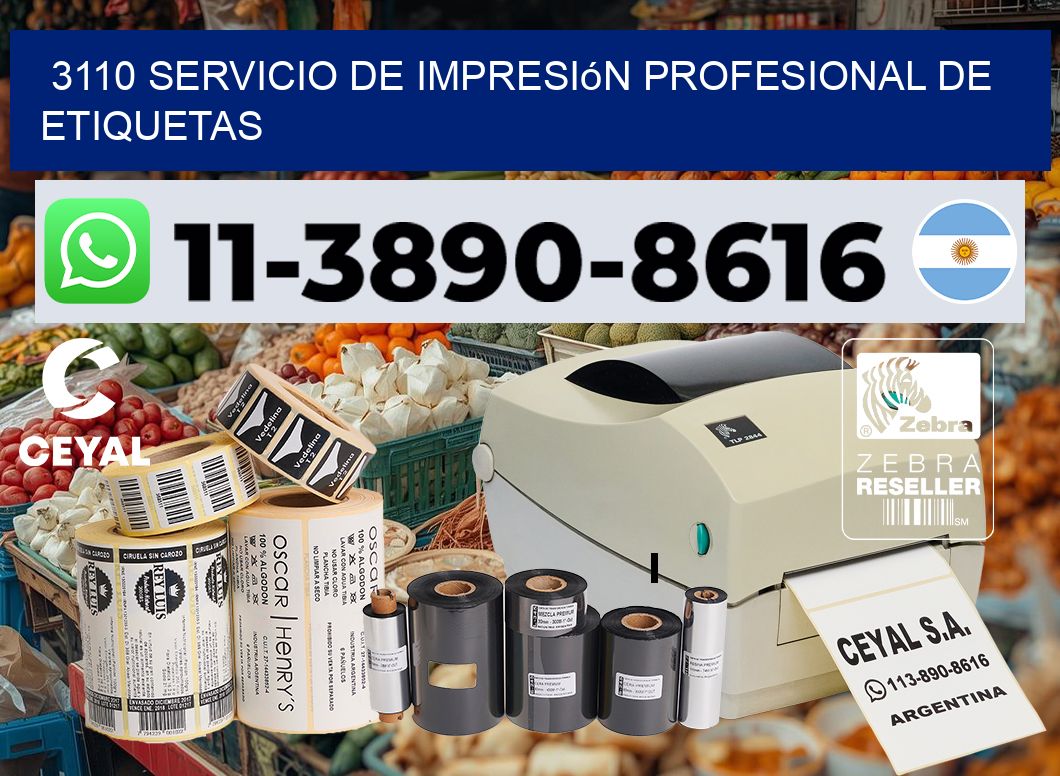 3110 Servicio de impresión profesional de etiquetas