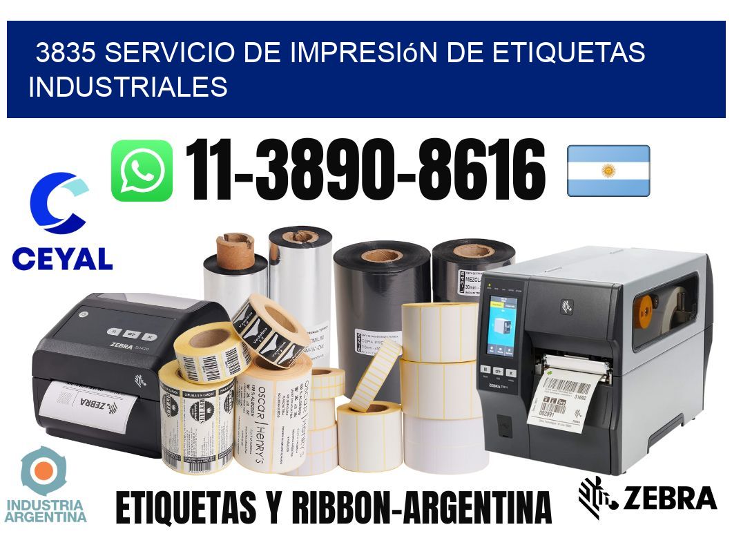 3835 Servicio de impresión de etiquetas industriales